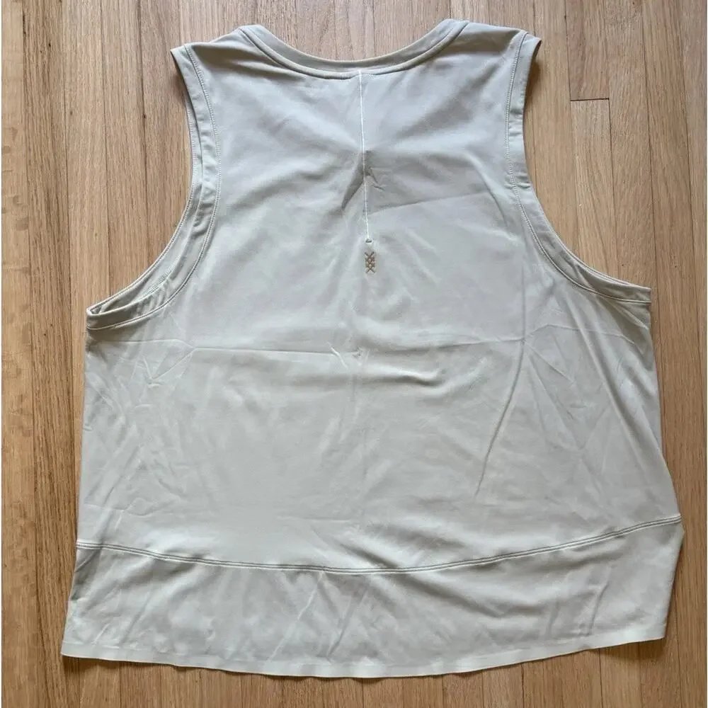 Rhone Grey Sage Grey Serene Crop Performance Tank Top Sleeveless Size XL